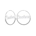 Custom4U Bamboo Earrings for Women Personalized Gold Hoop Name Earrings