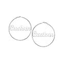 Custom4U Bamboo Earrings for Women Personalized Gold Hoop Name Earrings