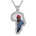 Custom4U Picture Necklace Personalized Photo Circle Chain for Men Women