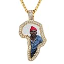 Custom4U Picture Necklace Personalized Photo Circle Chain for Men Women
