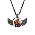 Custom4U Picture Necklace Personalized Photo Circle Chain for Men Women