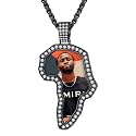 Custom4U Picture Necklace Personalized Photo Circle Chain for Men Women