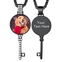 Custom4U Picture Necklace Personalized Photo Circle Chain for Men Women