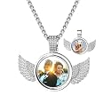 Custom4U Picture Necklace Personalized Photo Circle Chain for Men Women