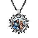 Custom4U Picture Necklace Personalized Photo Circle Chain for Men Women