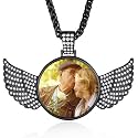Custom4U Picture Necklace Personalized Photo Circle Chain for Men Women