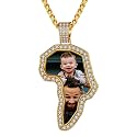 Custom4U Picture Necklace Personalized Photo Circle Chain for Men Women