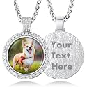 Custom4U Picture Necklace Personalized Photo Circle Chain for Men Women