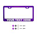 Customize Iridescent Neo Chrome T304 Stainless Steel License Plate Frame 8K Mirror Polish Finish, Rust-Resistant, Slim Design, Universal Fit, Includes Screw Caps, Washers & Screws (Purple Chrome)