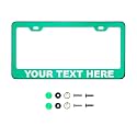 Customize Iridescent Neo Chrome T304 Stainless Steel License Plate Frame 8K Mirror Polish Finish, Rust-Resistant, Slim Design, Universal Fit, Includes Screw Caps, Washers &amp; Screws (Green Chrome)