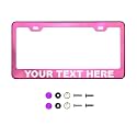 Customize Iridescent Neo Chrome T304 Stainless Steel License Plate Frame 8K Mirror Polish Finish, Rust-Resistant, Slim Design, Universal Fit, Includes Screw Caps, Washers &amp; Screws (Pink Chrome)
