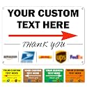 Customized Delivery Sign, Custom Delivery Instruction for Drivers 10"x7"