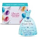 Customized Princess Gown Die-Cut Invitation with Envelope | Luxury Blue Princess Birthday Invitation for Baby Girl I Unique Invite card | Royal Princess Gown cut | Make Your Little Girl’s Birthday | Perfect for Baby Girl| Blu