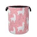 Cute Alpaca Laundry Basket Collapsible Laundry Hamper Oxford Storage Bin for Clothes Storage, Organizer, Books and Sundries 16" X 20.8"