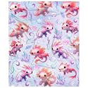 Cute Axolotls Blanket Gifts for Girls Boys Women - Super Soft Cozy Warm Throw Sheet for Couch Bed Sofa Office Decor All Season 60"x80" for Adult