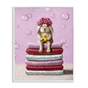 Cute Baby Rabbit Bath Time Comedy, 24 x 30 Inch Framed Giclée Print