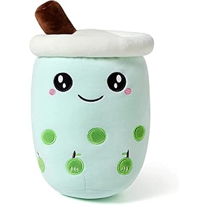cute bubble tea plush toy stuffed food shaped pillow cushion cartoon fruit milk tea gift for kids