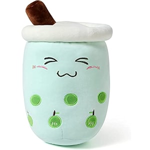 cute bubble tea plush toy stuffed food shaped pillow cushion cartoon fruit milk tea gift for kids