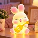 Cute Bunny Night Light Lamp Battery Operated