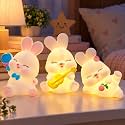 Cute Bunny Night Light Lamp Battery Operated