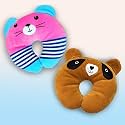 Cute Cartoon Design Children's Travel Neck Pillow, Multi Design, U-Shape Support Cushion for Kids Plush Support Cushion (Pack of 2)