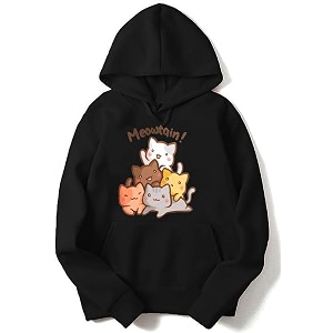 Cute Cat Hoodie Women Anime Causal Stylish