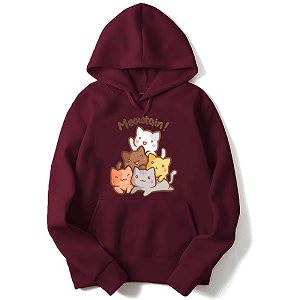 Cute Cat Hoodie Women Anime Causal Stylish