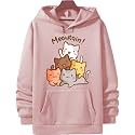 Cute Cat Hoodie Women Anime Causal Stylish