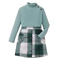 YOURUIKEY Girls Plaid Skirt Set Fall Winter Clothes 2 Piece Outfits 8-12Y