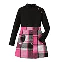 YOURUIKEY Girls Plaid Skirt Set Fall Winter Clothes 2 Piece Outfits 8-12Y