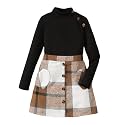 YOURUIKEY Girls Plaid Skirt Set Fall Winter Clothes 2 Piece Outfits 8-12Y