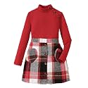 YOURUIKEY Girls Plaid Skirt Set Fall Winter Clothes 2 Piece Outfits 8-12Y