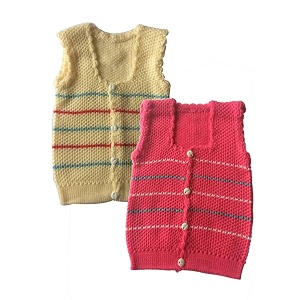 cute collection newborn baby boy39s and girl39s knitted front open sleeveless sweater months pieces