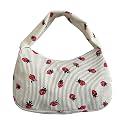 Cute Strawberry Purse Corduroy Crossbody Bags for Women Novelty Strawberry Wallet Clutch Bag Kawaii Strawberry Bags