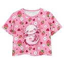 Cute Crop Tops for Girls Short Sleeve Summer T Shirts Fashion Graphic Tees Crew Neck Pullover Tee 5-14 Years