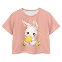Cute Crop Tops for Girls Short Sleeve Summer T Shirts Fashion Graphic Tees Crew Neck Pullover Tee 5-14 Years