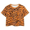 Cute Crop Tops for Girls Short Sleeve Summer T Shirts Fashion Graphic Tees Crew Neck Pullover Tee 5-14 Years