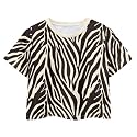 Cute Crop Tops for Girls Short Sleeve Summer T Shirts Fashion Graphic Tees Crew Neck Pullover Tee 5-14 Years