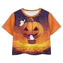 Cute Crop Tops for Girls Short Sleeve Summer T Shirts Fashion Graphic Tees Crew Neck Pullover Tee 5-14 Years