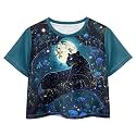 Cute Crop Tops for Girls Short Sleeve Summer T Shirts Fashion Graphic Tees Crew Neck Pullover Tee 5-14 Years