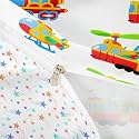Cartoon Car Bedding Set Kids Construction Comforter Cover Set for Boys Cute Train Aircraft Duvet Cover Breathable Airplane Print Construction Vehicles Bedspread Cover Room Decor Quilt Cover Twin Size