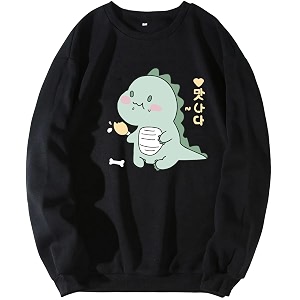 Cute Dinosaur Sweatshirt Hoodie Women Girl Casual