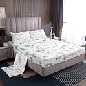 Cute Giraffe Rhinoceros 3 Pieces Sheet With 16 Inch Deep Pockets Zoo Animal Bedding for Kids Boys Girls Teens Room Decor Cartoon Animal Bed Sheets Set Twin Size Wildlife Breathable Soft Microfiber