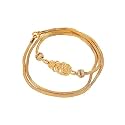 CUTE GOLD One Gram Micro Gold Plated Traditional Designer American Diamond Stone Mugappu Chain for Women & Girls (MC-1087)