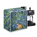 Cute Iris Cat Coffee Maker Cover – Dust Protection Stain Resistant Washable Appliance Cover Kitchen Decoration Gifts For Coffee Lovers
