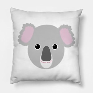 craft maniacs cute koala cartoon pun 16  16 pillow with filler inside best gift for kids amp adults who loves koala bears cute face kuala