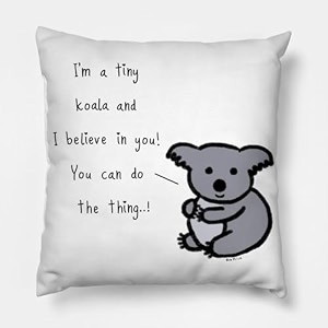 craft maniacs cute koala cartoon pun 16  16 pillow with filler inside best gift for kids amp adults who loves koala bears tiny koala