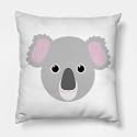 CRAFT MANIACS Cute Koala Cartoon Pun 16 * 16 Pillow with Filler Inside Best Gift for Kids &amp; Adults Who Loves Koala Bears (Cute FACE Kuala)