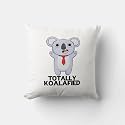 CRAFT MANIACS Cute Koala Cartoon Pun 16 * 16 Pillow with Filler Inside Best Gift for Kids &amp; Adults Who Loves Koala Bears (Totally Koalafied)