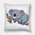 CRAFT MANIACS Cute Koala Cartoon Pun 16 * 16 Pillow with Filler Inside Best Gift for Kids &amp; Adults Who Loves Koala Bears (Kawai Koala Sleeping)